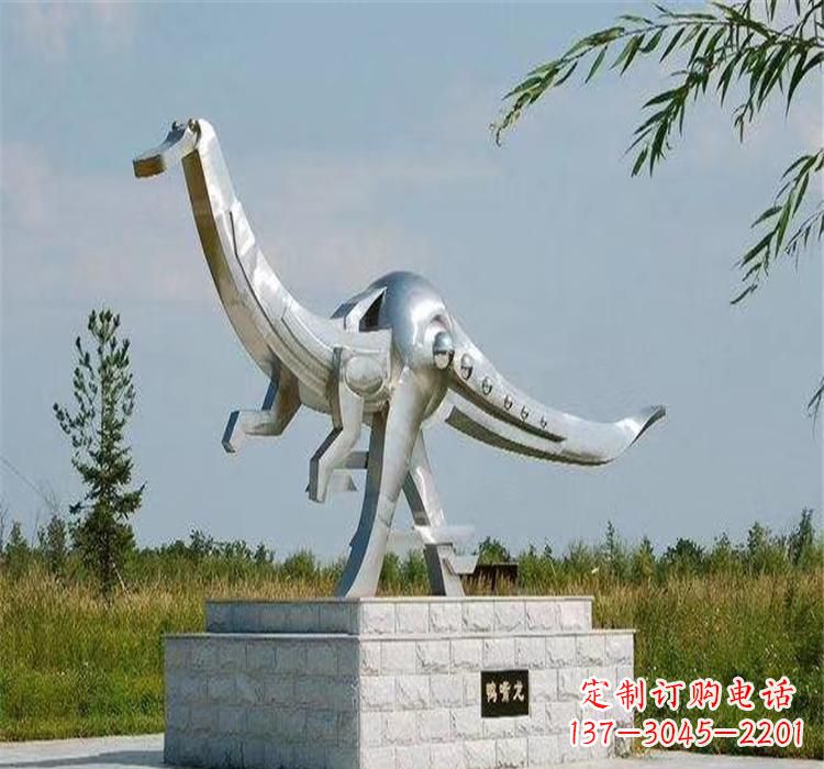 鸭嘴龙雕塑 - 不锈钢/鸭嘴龙 鸭嘴龙雕塑 - 不锈钢/鸭嘴龙