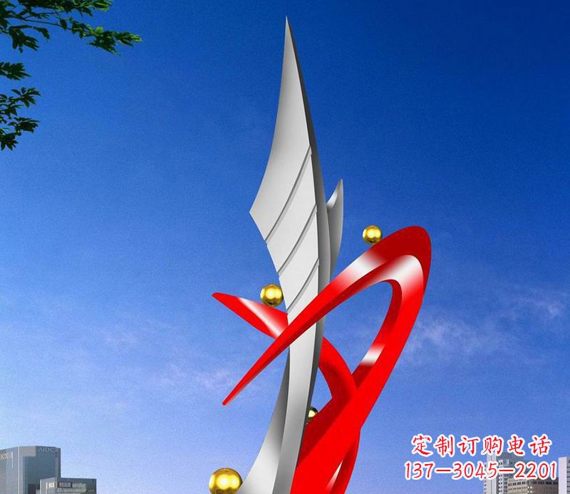 不锈钢扬帆抽象雕塑