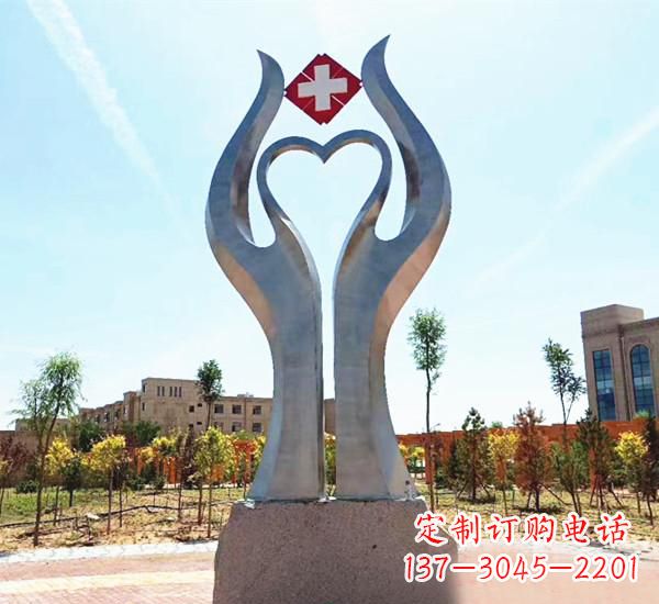 不锈钢医院景观标识雕塑