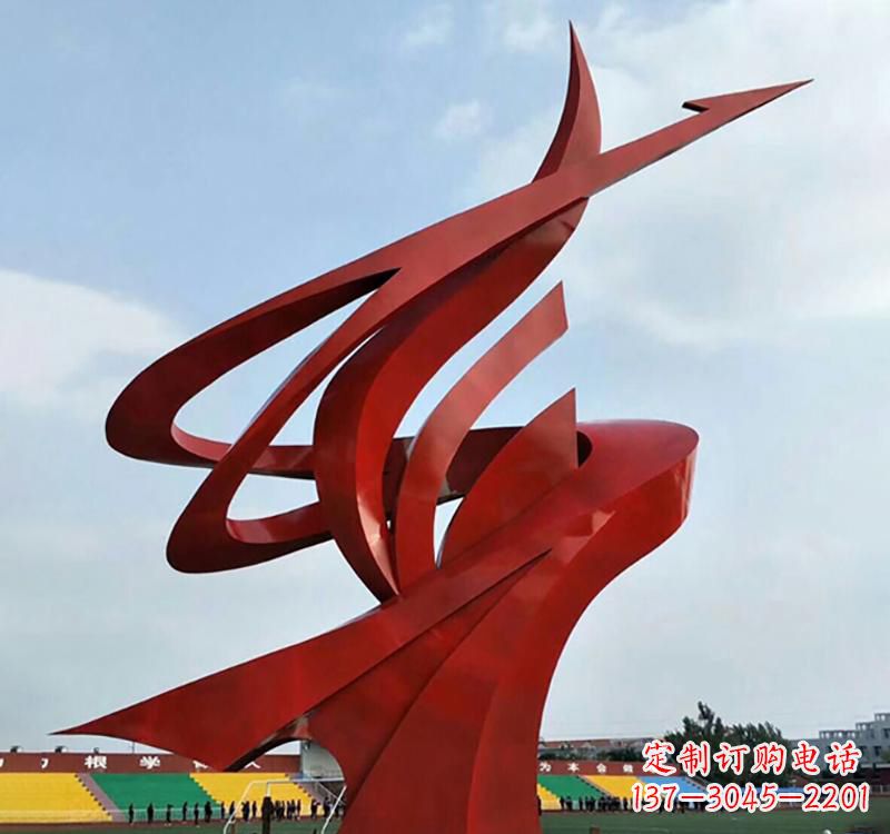 不锈钢艺术彩带雕塑