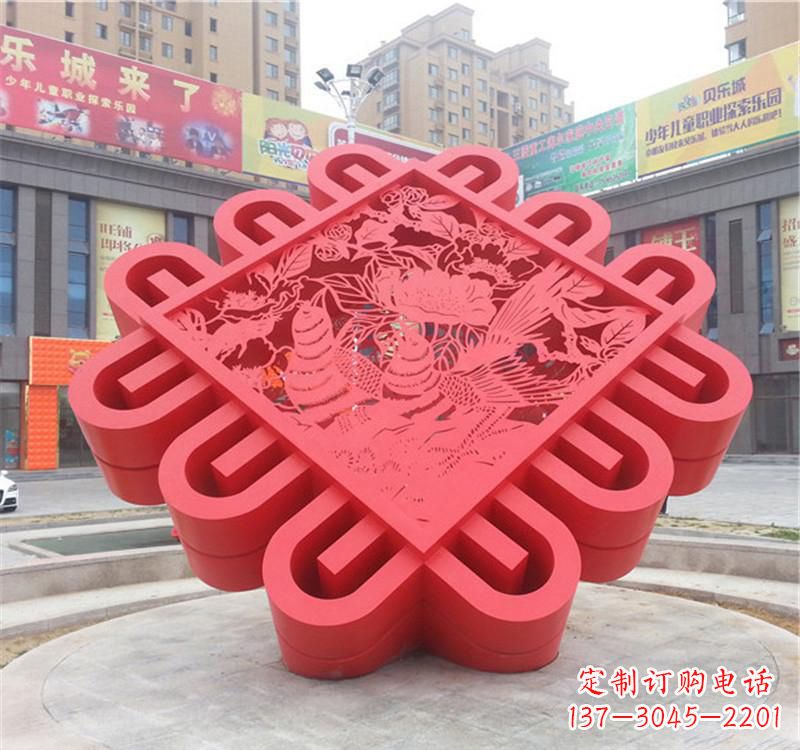 不锈钢艺术中国结雕塑