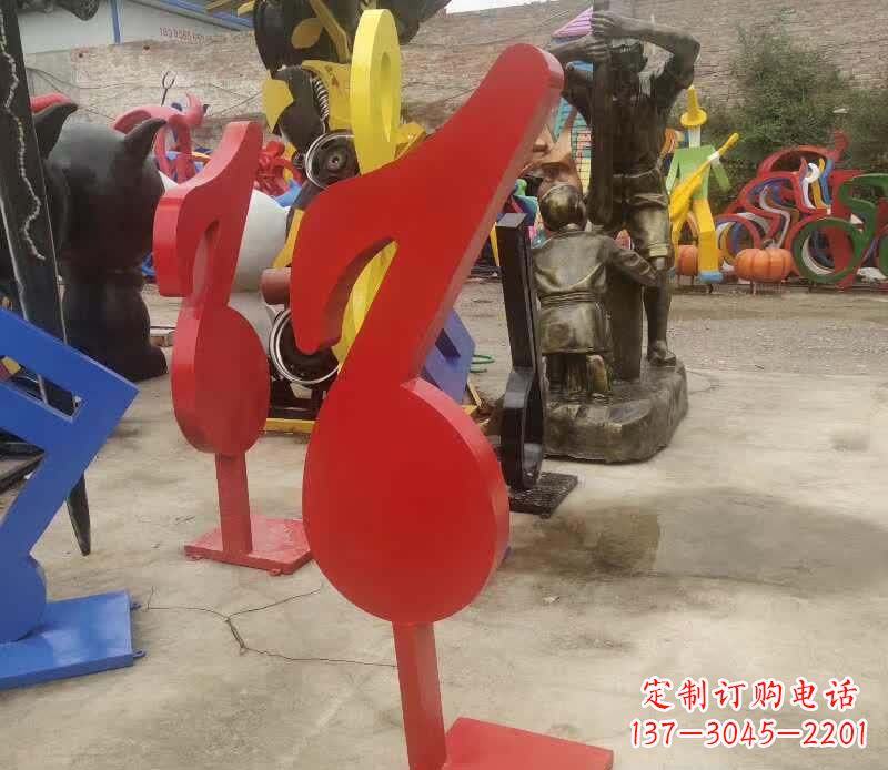 不锈钢音符雕塑