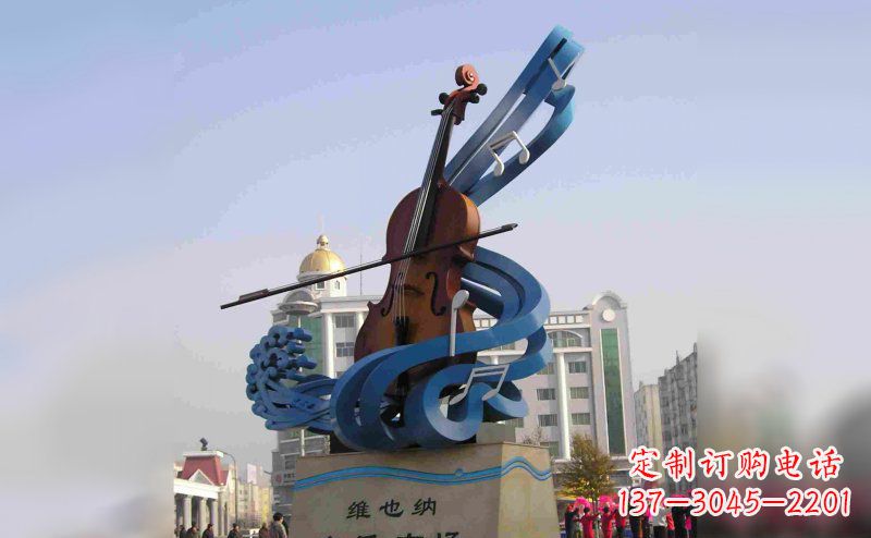 不锈钢音乐广场雕塑