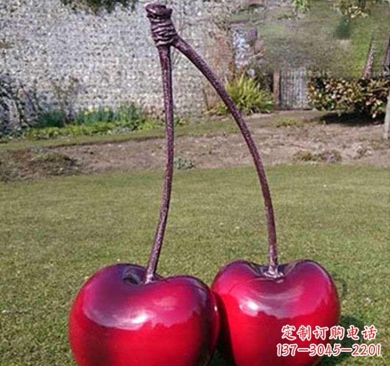 樱桃雕塑 - 不锈钢/樱桃 樱桃雕塑 - 不锈钢/樱桃