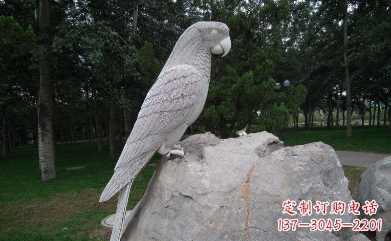 鹦鹉雕塑 - 不锈钢/鹦鹉/公园/动物 鹦鹉雕塑 - 不锈钢/鹦鹉/公园/动物