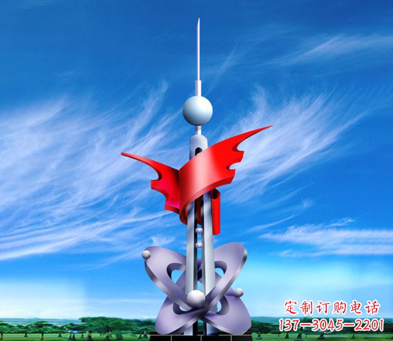 不锈钢与时代同飞广场雕塑