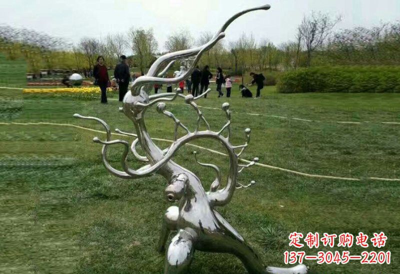 不锈钢园林抽象树枝雕塑