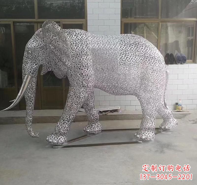 大象雕塑 - 不锈钢/园林/大象 大象雕塑 - 不锈钢/园林/大象