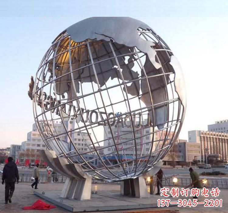 地球仪雕塑 - 不锈钢/园林/地球仪 地球仪雕塑 - 不锈钢/园林/地球仪