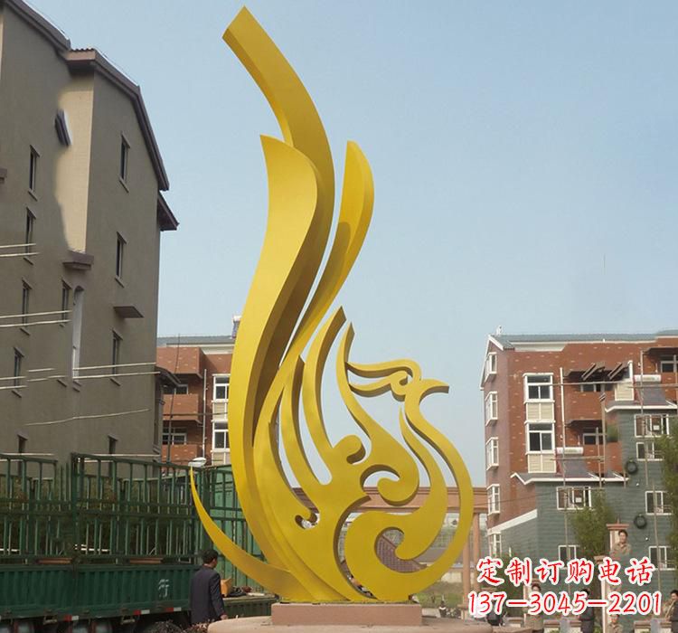 凤凰雕塑 - 不锈钢/园林/凤凰 凤凰雕塑 - 不锈钢/园林/凤凰