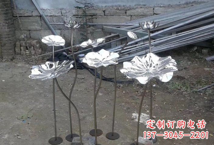 荷花雕塑 - 不锈钢/园林/荷花/荷叶 荷花雕塑 - 不锈钢/园林/荷花/荷叶