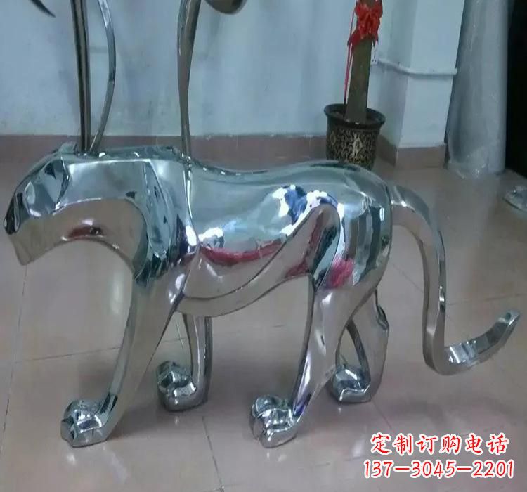 不锈钢园林老虎雕塑