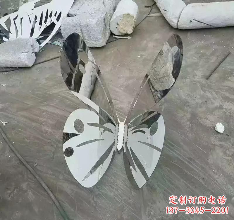 不锈钢园林蝴蝶雕塑精美的艺术之作 不锈钢园林蝴蝶雕塑精美的艺术之作