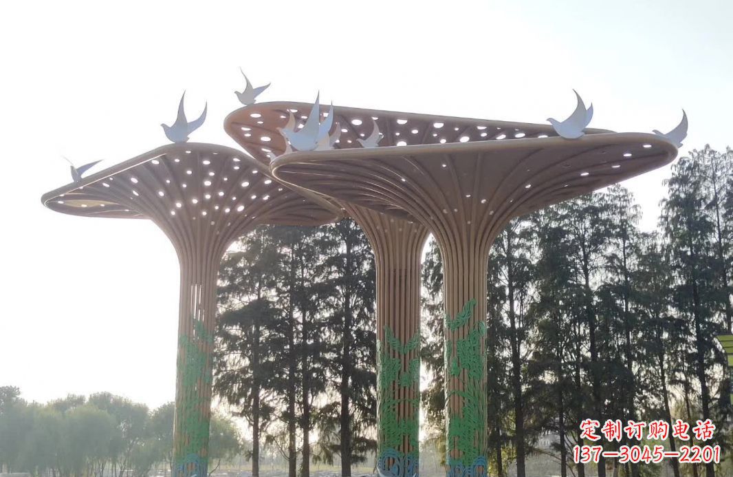 不锈钢园林镂空景观树