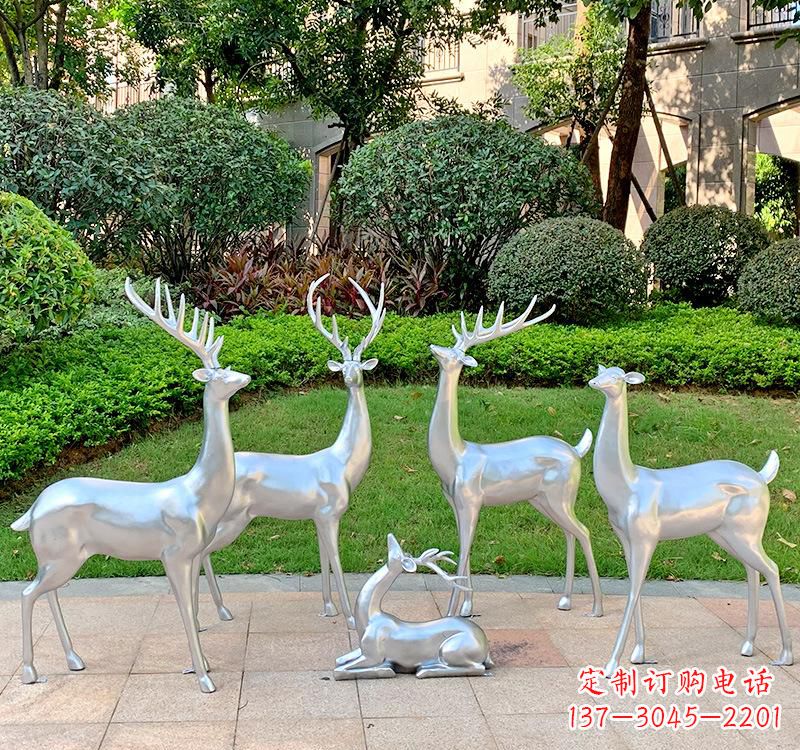 小鹿雕塑 - 不锈钢/园林/小鹿 小鹿雕塑 - 不锈钢/园林/小鹿