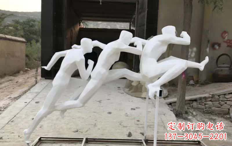 不锈钢园林运动人物摆件雕塑