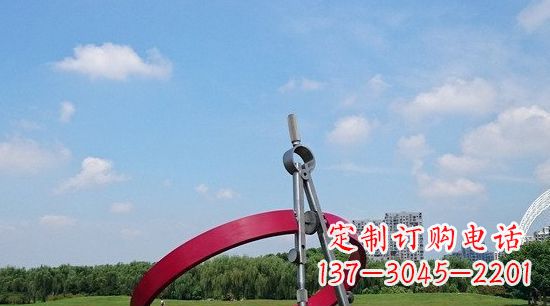 不锈钢圆规园林景观雕塑