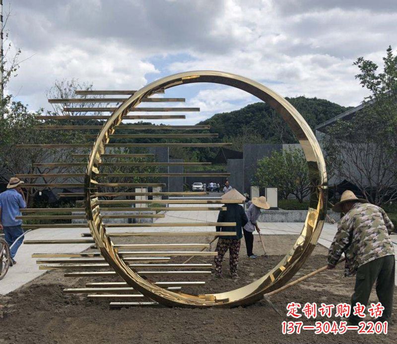 不锈钢圆环艺术雕塑