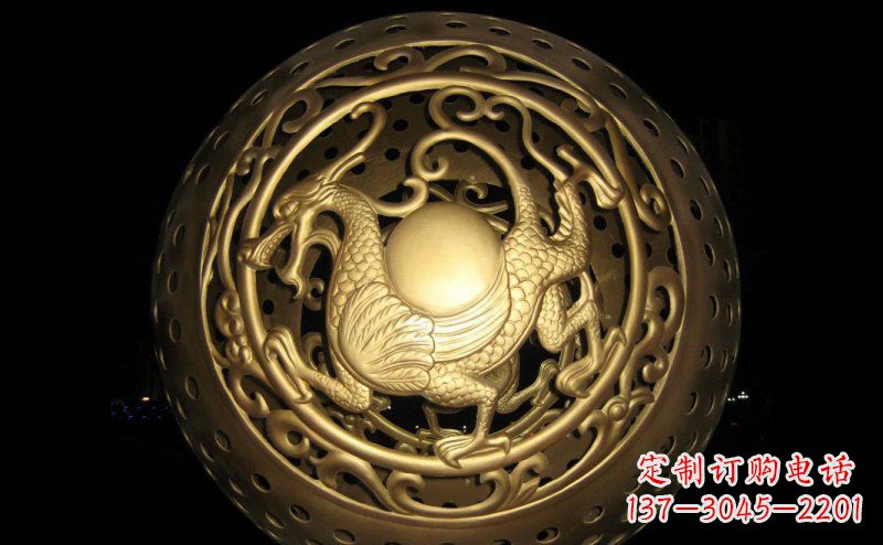 不锈钢圆球雕塑 (2)