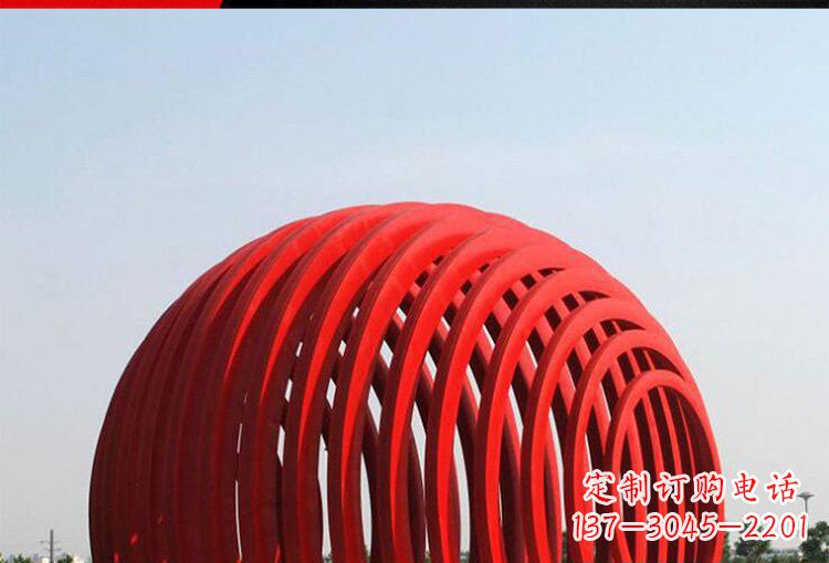 不锈钢圆圈广场景观雕塑