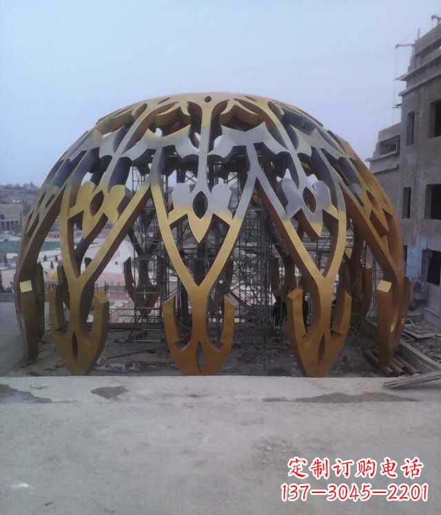 不锈钢圆形景观造型雕塑