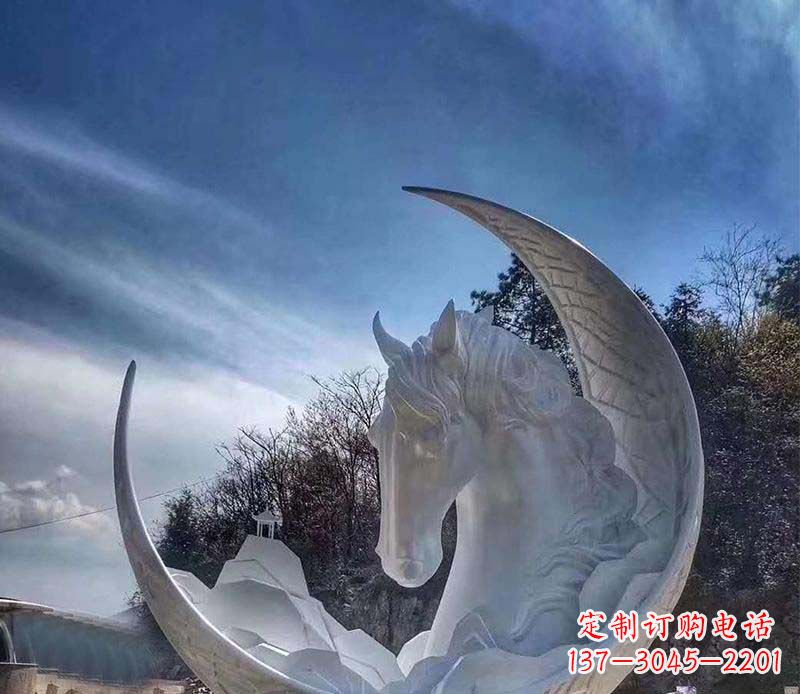 不锈钢月亮动物雕塑