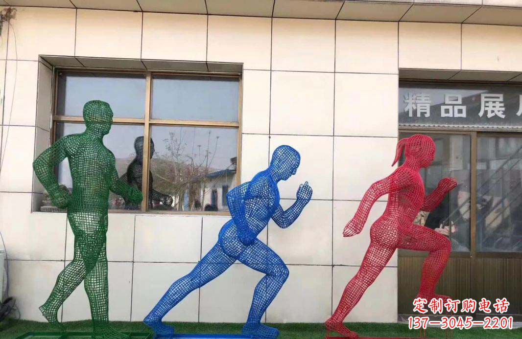 不锈钢运动奔跑人物雕塑