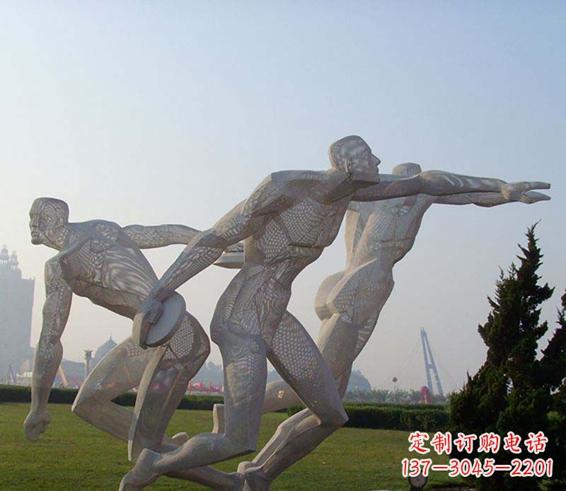 不锈钢运动公园人物雕塑 1