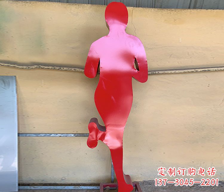 不锈钢运动人物城市雕塑