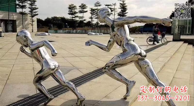 不锈钢运动人物雕塑