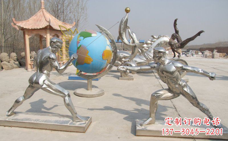 运动员雕塑 - 不锈钢/运动员/击剑 运动员雕塑 - 不锈钢/运动员/击剑