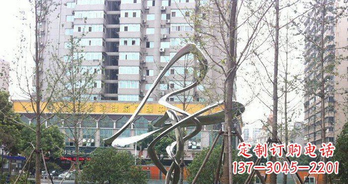 不锈钢造型抽象景观雕塑