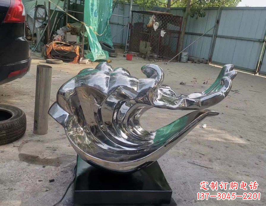不锈钢造型创意景观雕塑