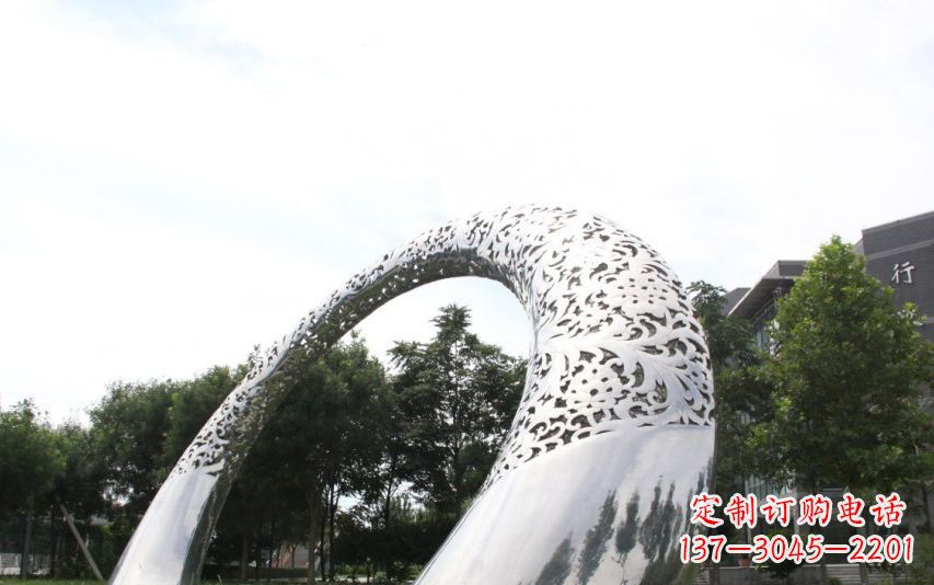 不锈钢造型门公园景观雕塑