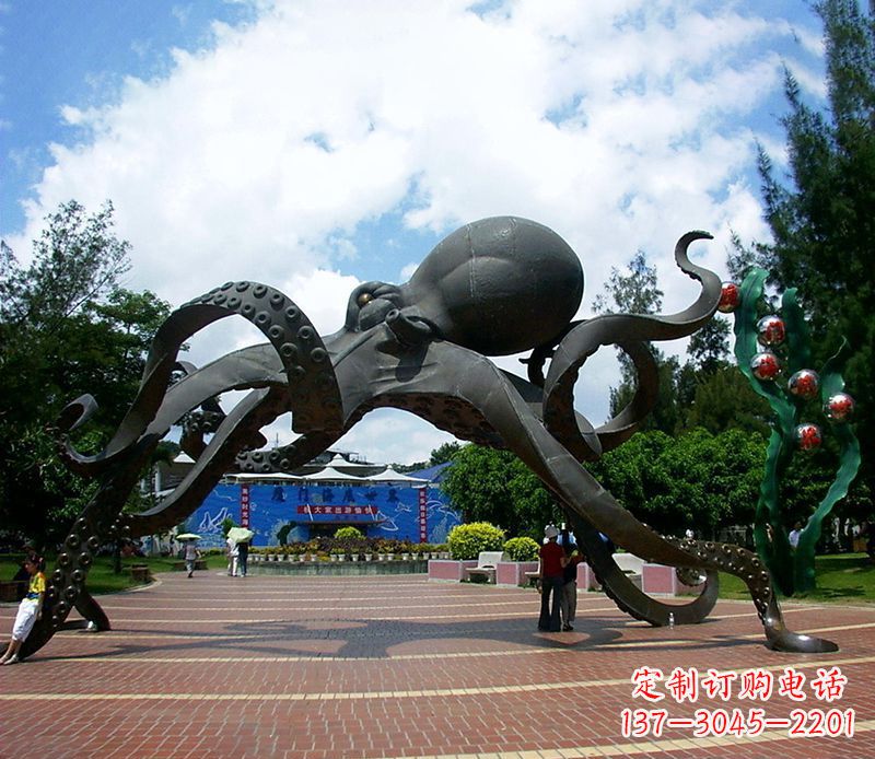 章鱼雕塑 - 不锈钢/章鱼 章鱼雕塑 - 不锈钢/章鱼