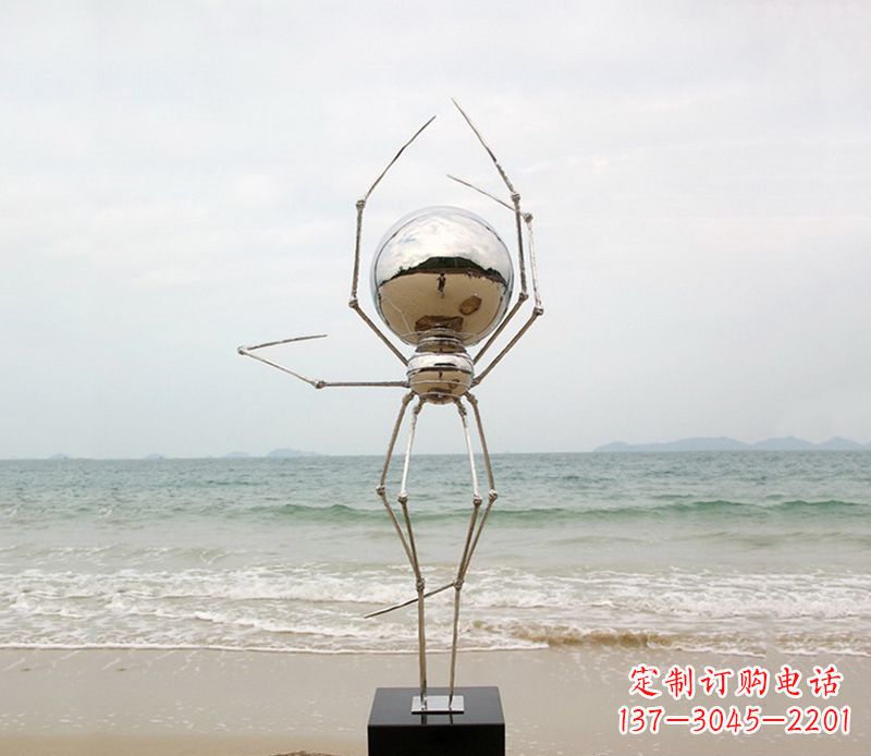 不锈钢蜘蛛雕塑