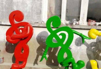 美妙音乐不锈钢音符雕塑