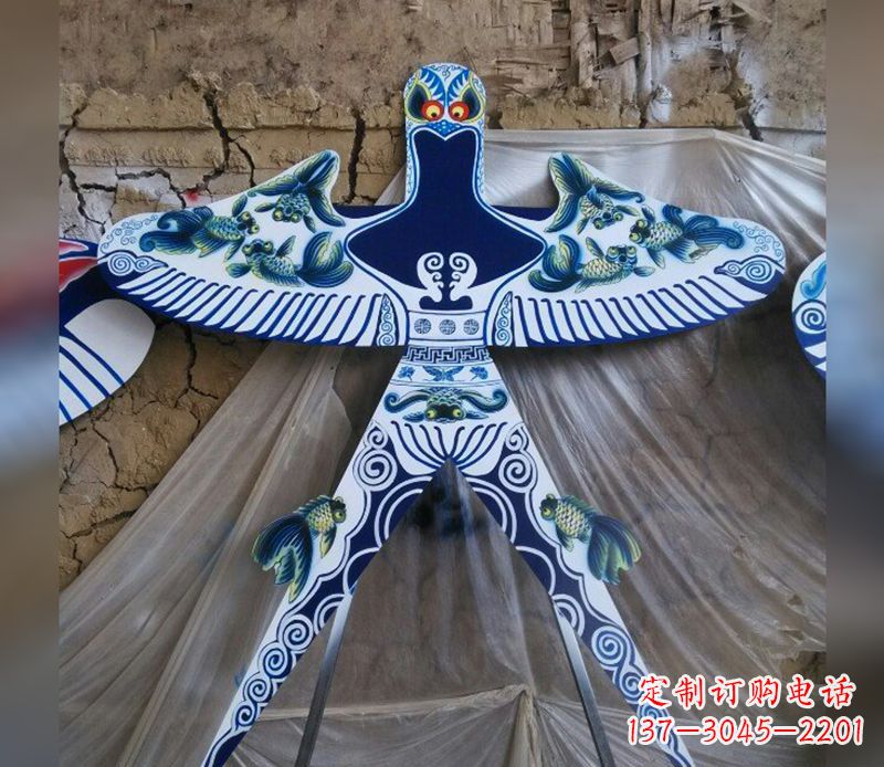 不锈钢蜘蛛侠风筝雕塑