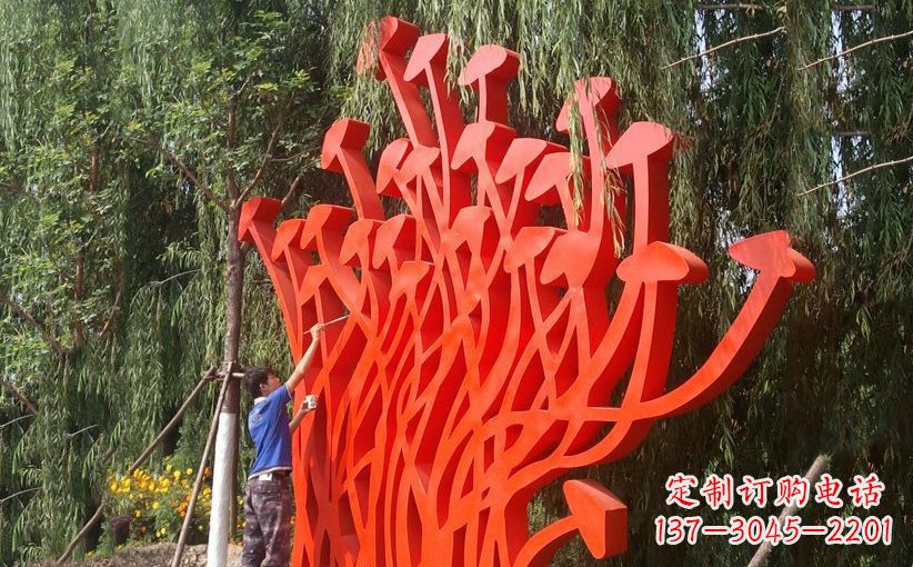 不锈钢植物景观雕塑