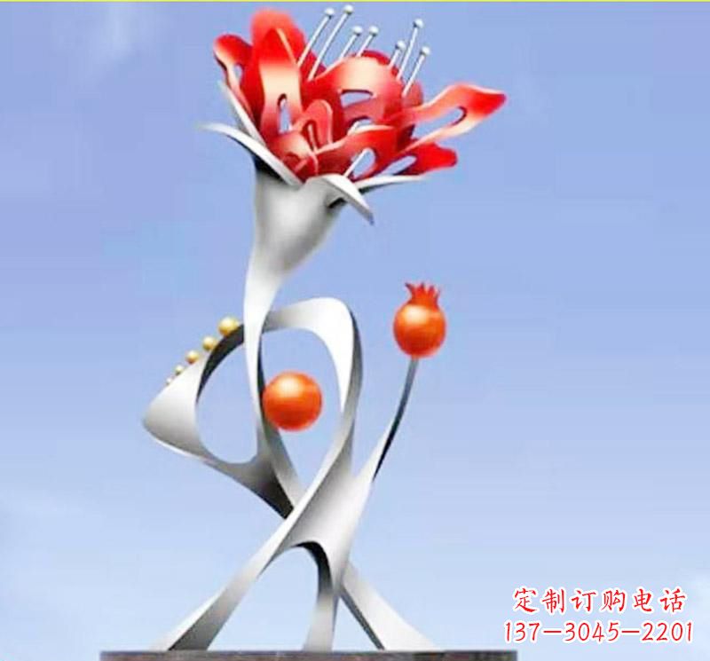 不锈钢植物莲花花朵雕塑