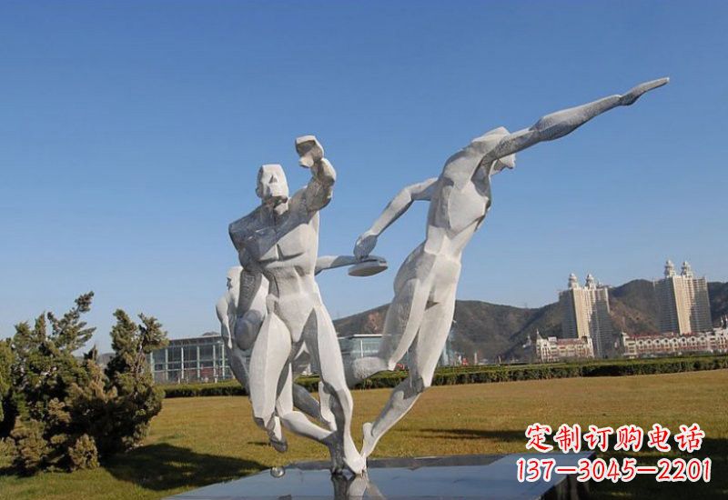 运动员雕塑 - 不锈钢/掷铁饼/运动员 运动员雕塑 - 不锈钢/掷铁饼/运动员
