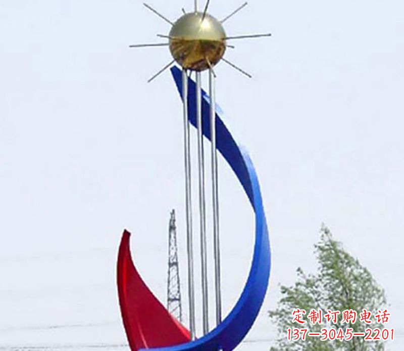 飘带雕塑 - 不锈钢/中英/飘带 飘带雕塑 - 不锈钢/中英/飘带