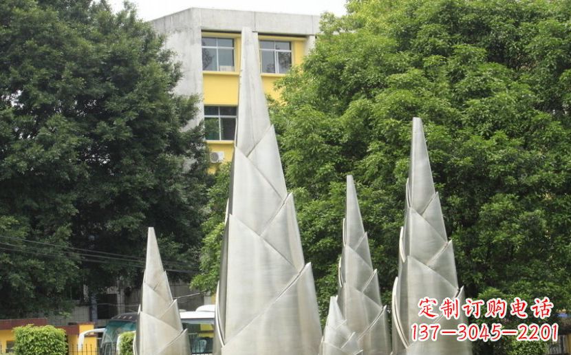 不锈钢竹笋植物雕塑