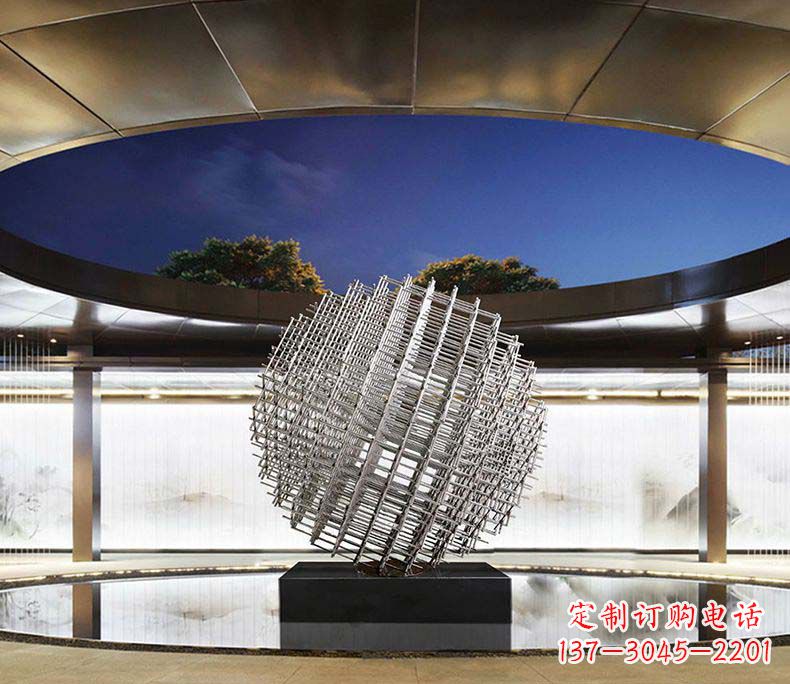 不锈钢筑梦空间景观雕塑