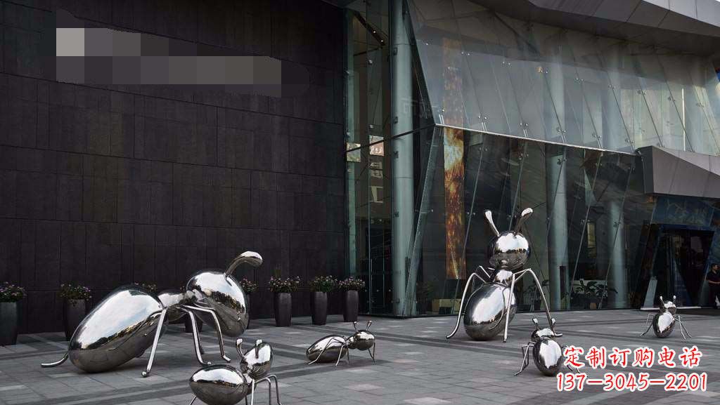 不锈钢蚂蚁雕塑——美化步行街 不锈钢蚂蚁雕塑——美化步行街