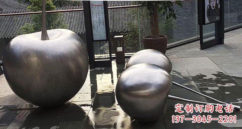 步行街雕塑 - 步行街/不锈钢/樱桃/景观 步行街雕塑 - 步行街/不锈钢/樱桃/景观