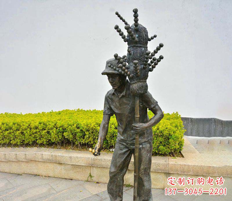 步行街买糖葫芦小品人物铜雕