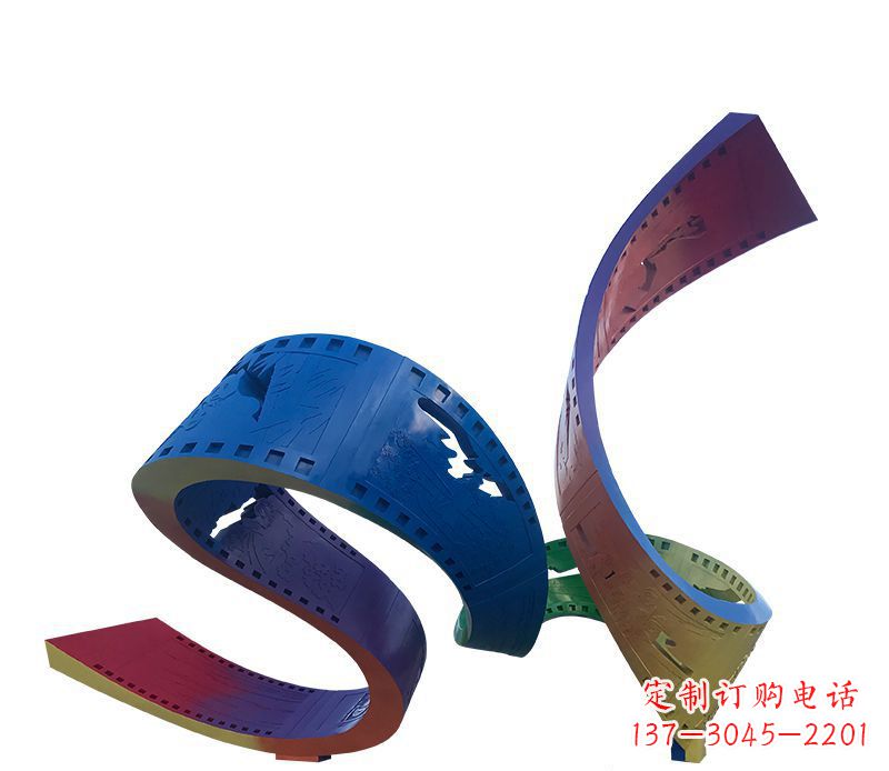 彩带雕塑不锈钢