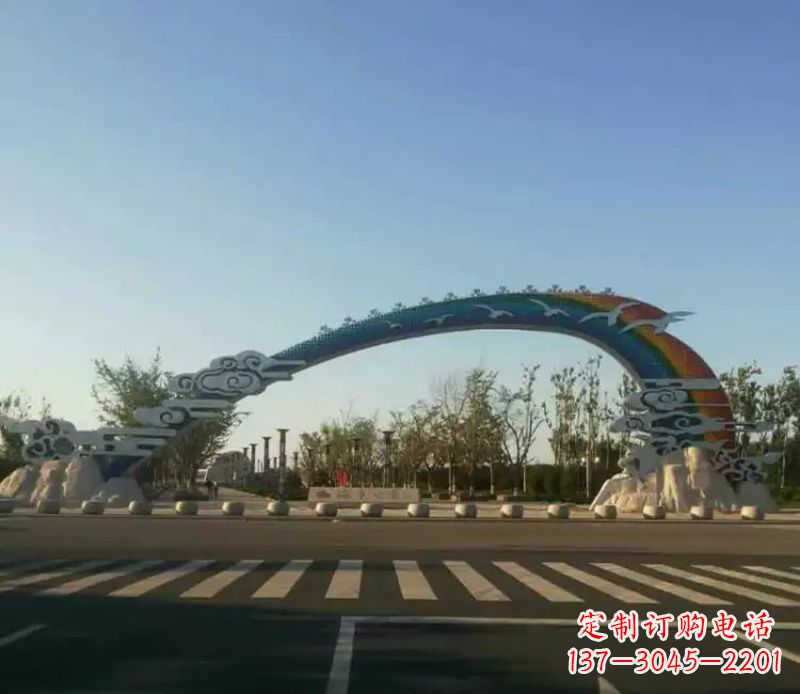 彩虹祥云不-锈-钢-雕-塑-
