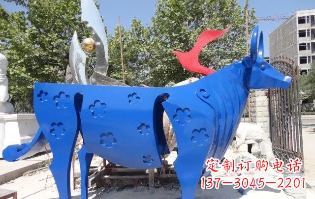 彩色不锈钢抽象牛